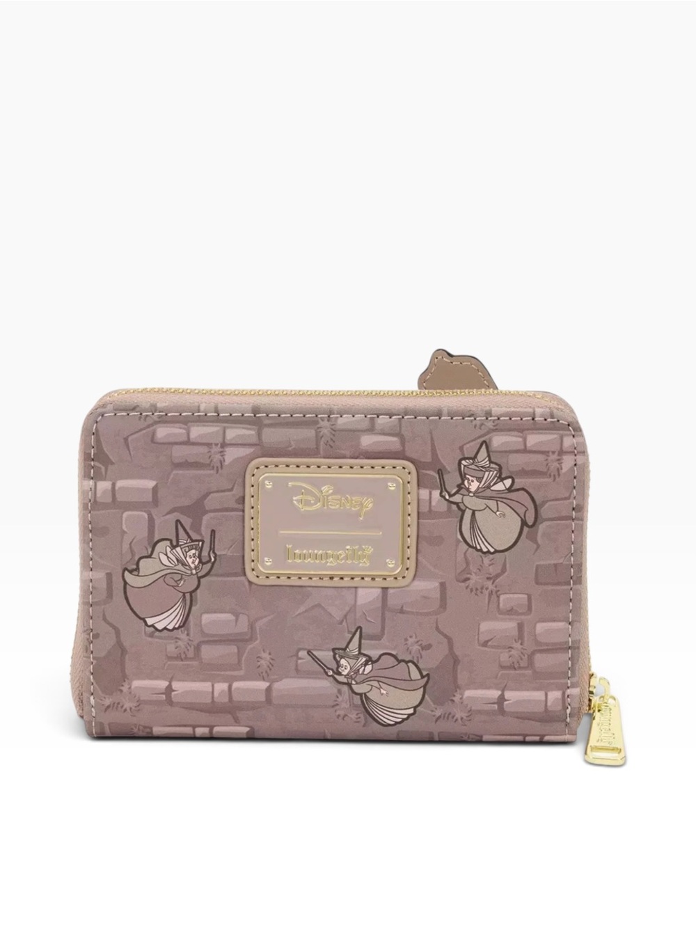 Loungefly Disney Sleeping Beauty Wallet Aurora Maleficent Spinning Wheel Zip NWT - Picture 4 of 4